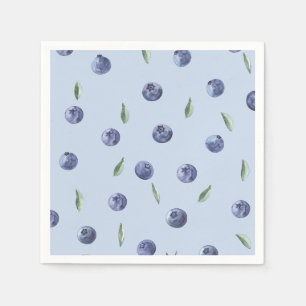 Serviette En Papier Aquarelle élégant baby shower bleuet