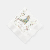 Serviette En Papier Aquarelle Elegant Fleur sauvage Peter Rabbit bébé (Coin)