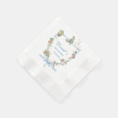 Serviette En Papier Aquarelle élégant fleur sauvage Peter Rabbit bébé  (Coin)