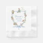 Serviette En Papier Aquarelle élégant fleur sauvage Peter Rabbit bébé  (Devant)
