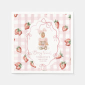 Serviette En Papier Aquarelle élégante Berry Sweet fille fraise bi (Devant)
