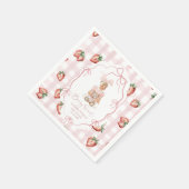 Serviette En Papier Aquarelle élégante Berry Sweet fille fraise bi (Coin)
