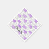 Serviette En Papier Aquarelle Elephant Shibori Primitive Chevron (Coin)
