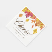 Serviette En Papier Aquarelle en chute Feuille Garland Mariage d'autom (Coin)