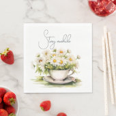 Serviette En Papier Aquarelle En Coupe De Café Avec Texte (En situation)