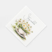 Serviette En Papier Aquarelle En Coupe De Café Avec Texte (Coin)