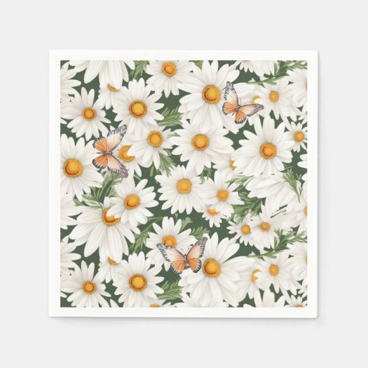 Serviette En Papier Aquarelle et papillons (Devant)