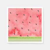 Serviette En Papier Aquarelle Été UN dans une pastèque rouge melon (Devant)