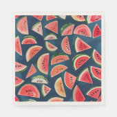 Serviette En Papier Aquarelle été Watermelon Slices Patten (Devant)