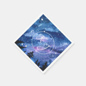 Serviette En Papier Aquarelle étoile ciel (Coin)