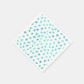 Serviette En Papier Aquarelle étoile - turquoise (Coin)