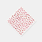 Serviette En Papier Aquarelle étoilée - rouge (Coin)