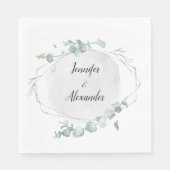 Serviette En Papier Aquarelle Eucalyptus (Devant)