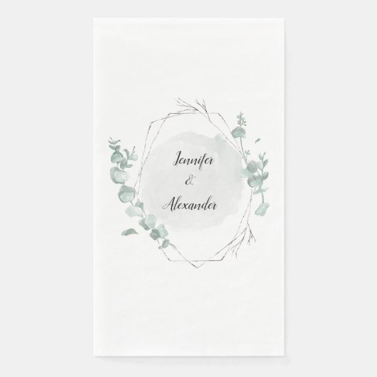 Serviette En Papier Aquarelle Eucalyptus (Devant)