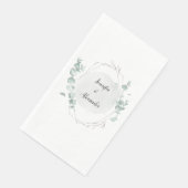 Serviette En Papier Aquarelle Eucalyptus (Coin)