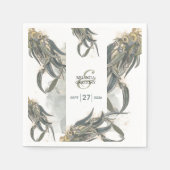 Serviette En Papier Aquarelle Eucalyptus Feuille Mariage vert (Devant)