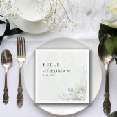 Serviette En Papier Aquarelle Eucalyptus Mariage de verdure