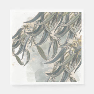 Serviette En Papier Aquarelle Eucalyptus Verdure Feuille