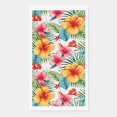 Serviette En Papier Aquarelle exotique Floral hawaïen (Devant)