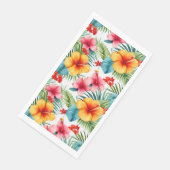 Serviette En Papier Aquarelle exotique Floral hawaïen (Coin)