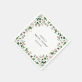 Serviette En Papier Aquarelle Fête des mariées florale serviettes (Coin)