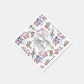 Serviette En Papier Aquarelle Feuillage d'hiver Mariage serviettes (Coin)