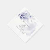 Serviette En Papier Aquarelle Feuillage Violet serviettes (Coin)