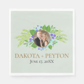 Serviette En Papier Aquarelle Feuille 08e Dîner Mariage Napkin (Devant)