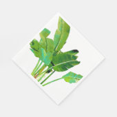 Serviette En Papier Aquarelle Feuille de banane tropicale (Coin)