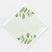 Serviette En Papier Aquarelle feuille rustique Napkin (Coin)