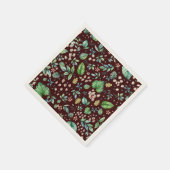 Serviette En Papier Aquarelle Feuilles d'automne en Bourgogne (Coin)