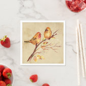 Serviette En Papier Aquarelle Finch Oiseau Faune Nature Art Phone (En situation)