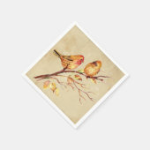 Serviette En Papier Aquarelle Finch Oiseau Faune Nature Art Phone (Coin)