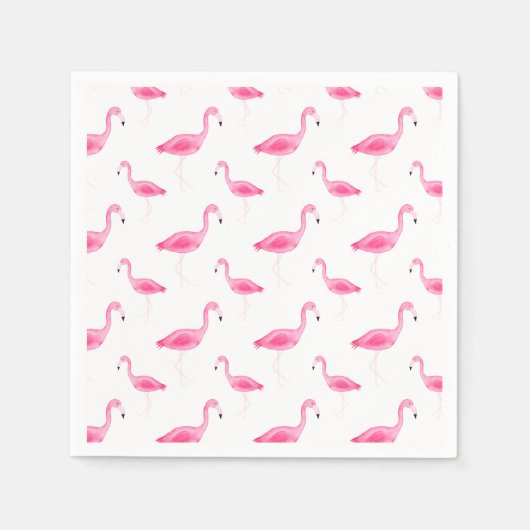 Serviette En Papier Aquarelle Flamingo Patte (Devant)