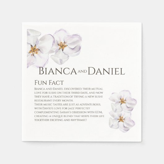 Serviette En Papier aquarelle fleur de printemps serviettes Faits amus (Devant)