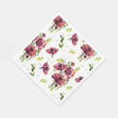 Serviette En Papier Aquarelle Fleur Papier Floral Napkins (Coin)