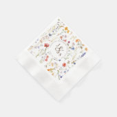 Serviette En Papier Aquarelle fleur sauvage Boho style fiançailles (Coin)