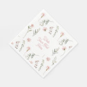 Serviette En Papier Aquarelle Fleur sauvage et verdure toute l'occasio (Coin)