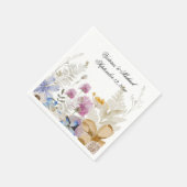 Serviette En Papier Aquarelle Fleur sauvage Floral Naples (Coin)