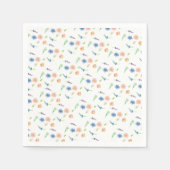 Serviette En Papier Aquarelle Fleur sauvage Pastel Motif peint (Devant)