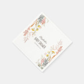 Serviette En Papier Aquarelle Fleur sauvage pré séchée (Coin)