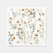 Serviette En Papier Aquarelle fleur sauvage style Boho (Devant)