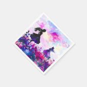 Serviette En Papier Aquarelle fleur sauvage Wonderland (Coin)