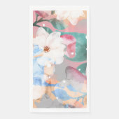 Serviette En Papier Aquarelle Fleurs Abstraites 1 (Devant)