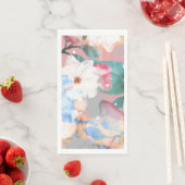 Serviette En Papier Aquarelle Fleurs Abstraites 1 (En situation)