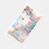 Serviette En Papier Aquarelle Fleurs Abstraites 1 (Coin)