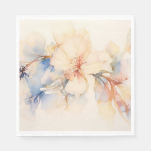 Serviette En Papier Aquarelle Fleurs Abstraites de Dogwood