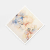 Serviette En Papier Aquarelle Fleurs Abstraites de Dogwood (Coin)