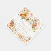 Serviette En Papier Aquarelle Fleurs et serviettes religieuses d'or (Coin)