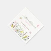 Serviette En Papier Aquarelle Floral Jardin Baby shower Napkins (Coin)